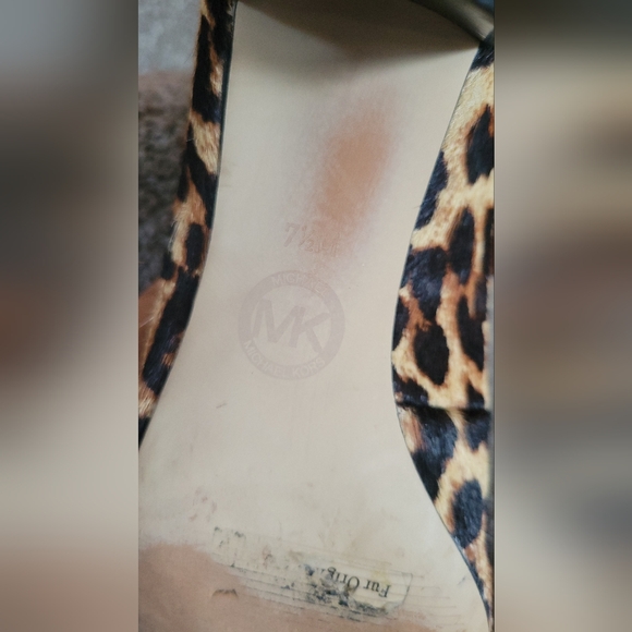 Michael Kors Brown and Black Heels with Leopard Print in Calf Hair.size 7.5 - Picture 11 of 16